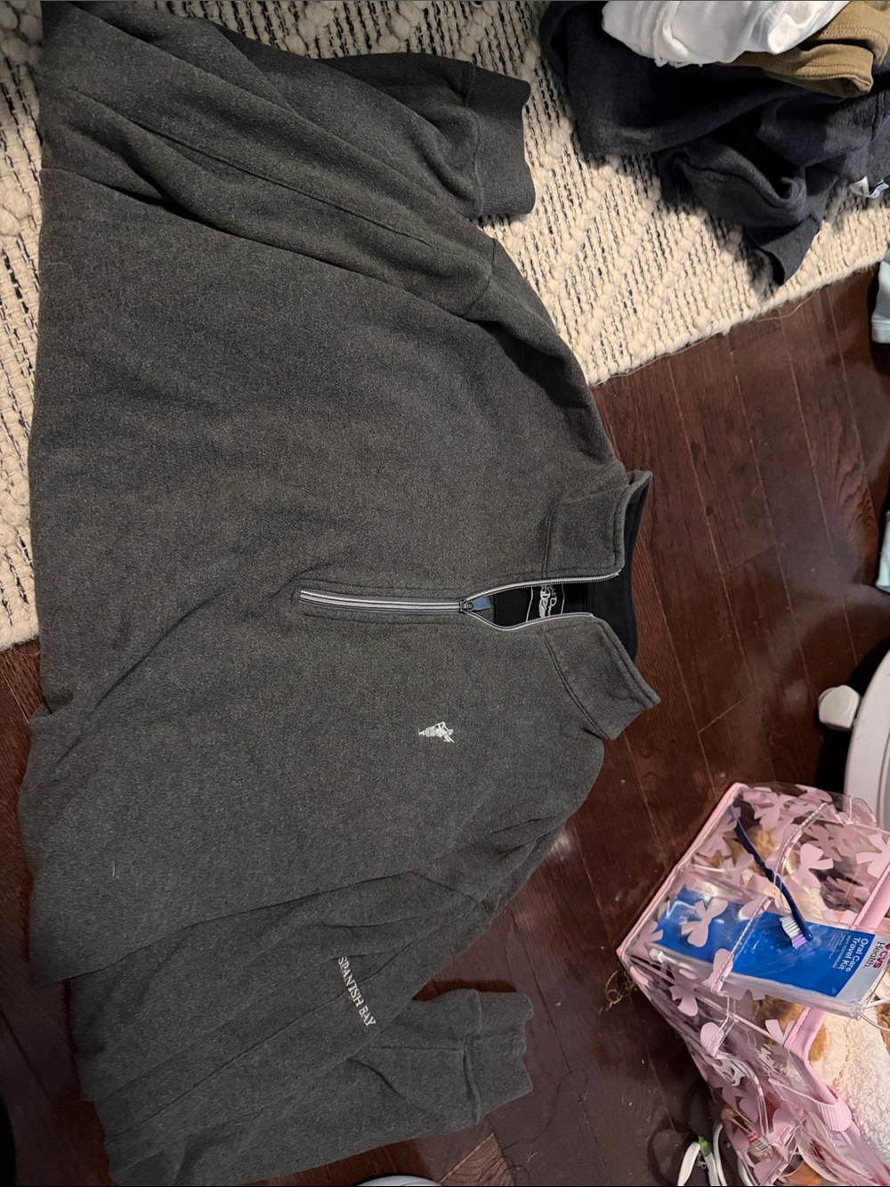 Men's Charcoal Half-Zip Sweater - Performance Casual